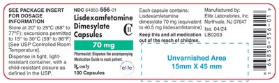 Lisdex Caps 70mg bottle-label.jpg Lisdex Caps 70mg - Lisdex Caps 70mg bottle label
